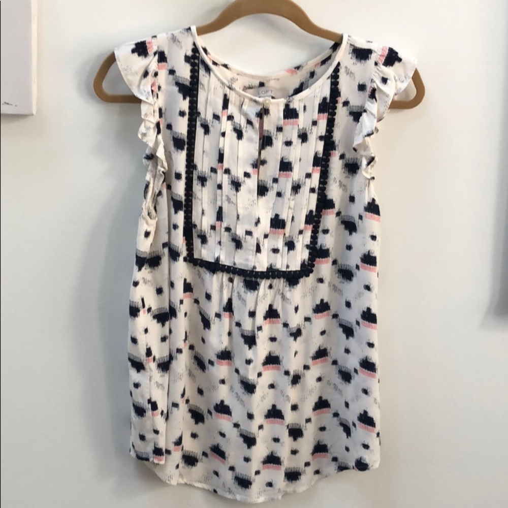 LOFT IKAT print blouse